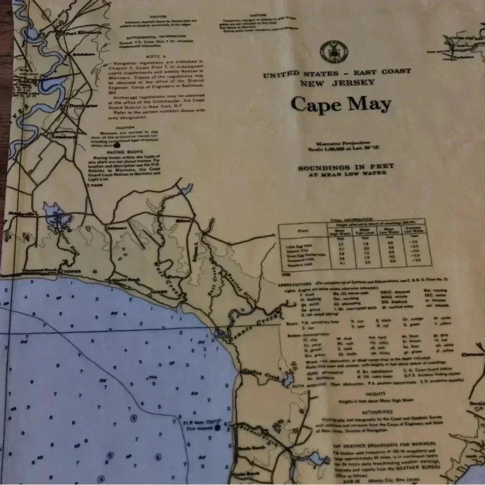 CAPE May Chart Blanket Blanket Like New 50% Cotton 50% Polyester New Jersey 🥰 - Picture 6 of 6